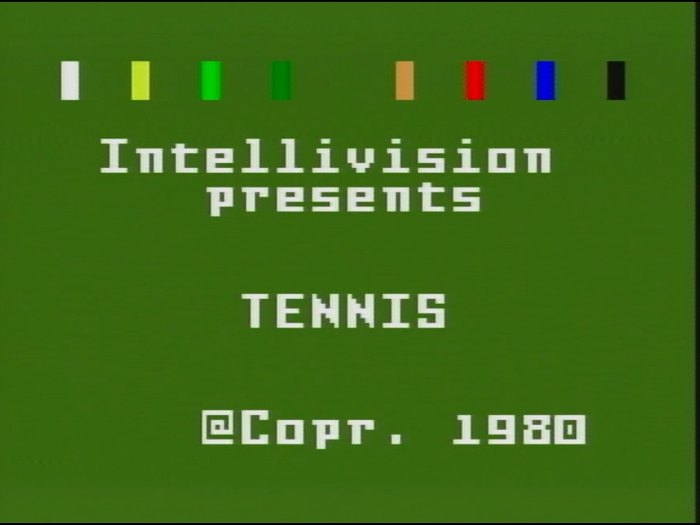 Title Screen of Tennis for Intellivision